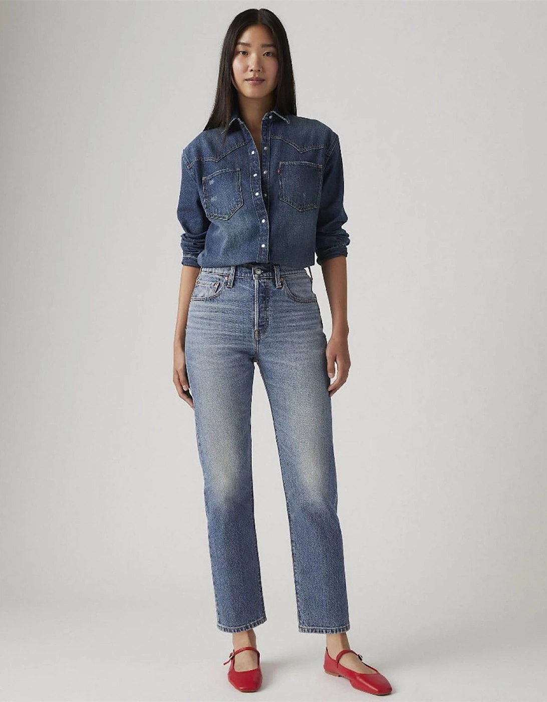 Queen Five Pocket Straight Leg Jeans
