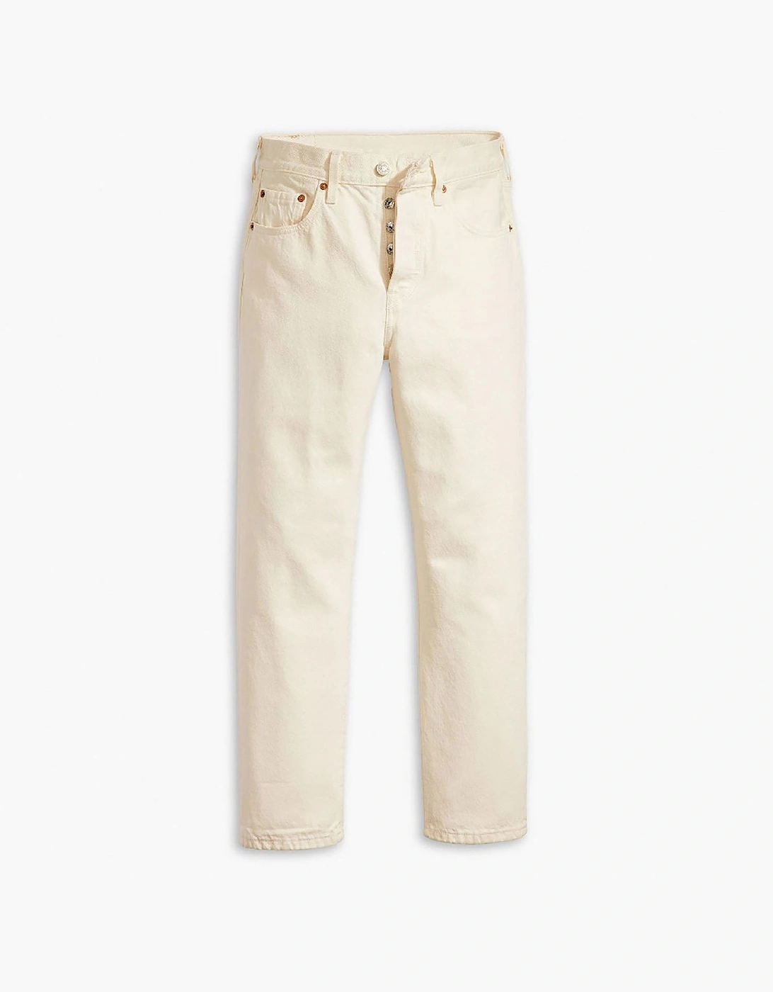 Levis Women's White Levi's Queen Five Pocket Straight Leg Jeans - Size 29 L28