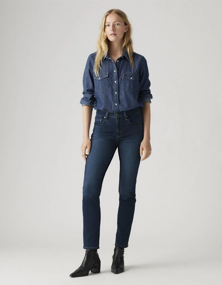 High Rise Straight Leg Jeans