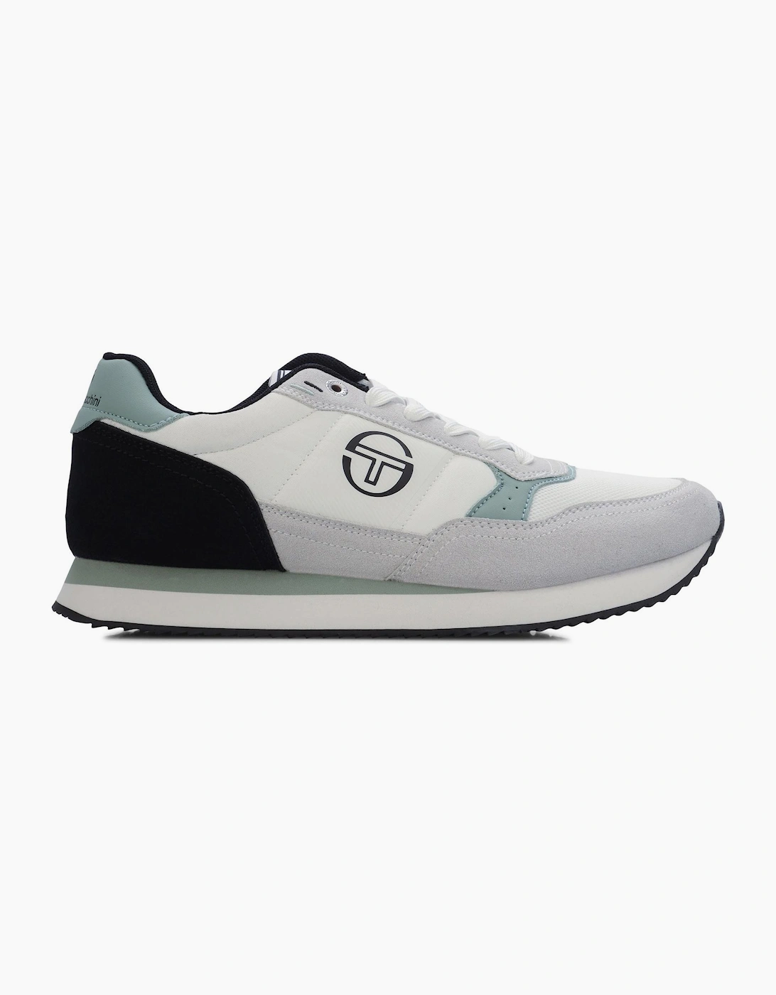 Sergio Tacchini Sergio Tacchini Men's Monza Low Top Trainers with Logo Print - White