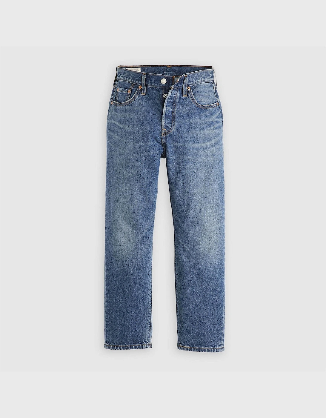 Levis 501 Women's Blue 501 Crop Lightweight Straight Leg Jeans - Size 26 L26