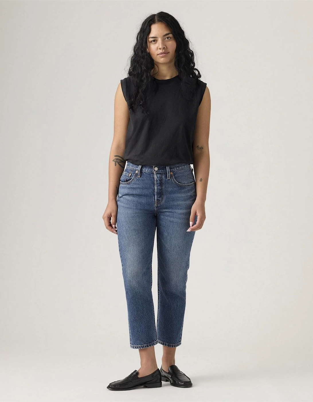501 Crop Lightweight Straight Leg Jeans