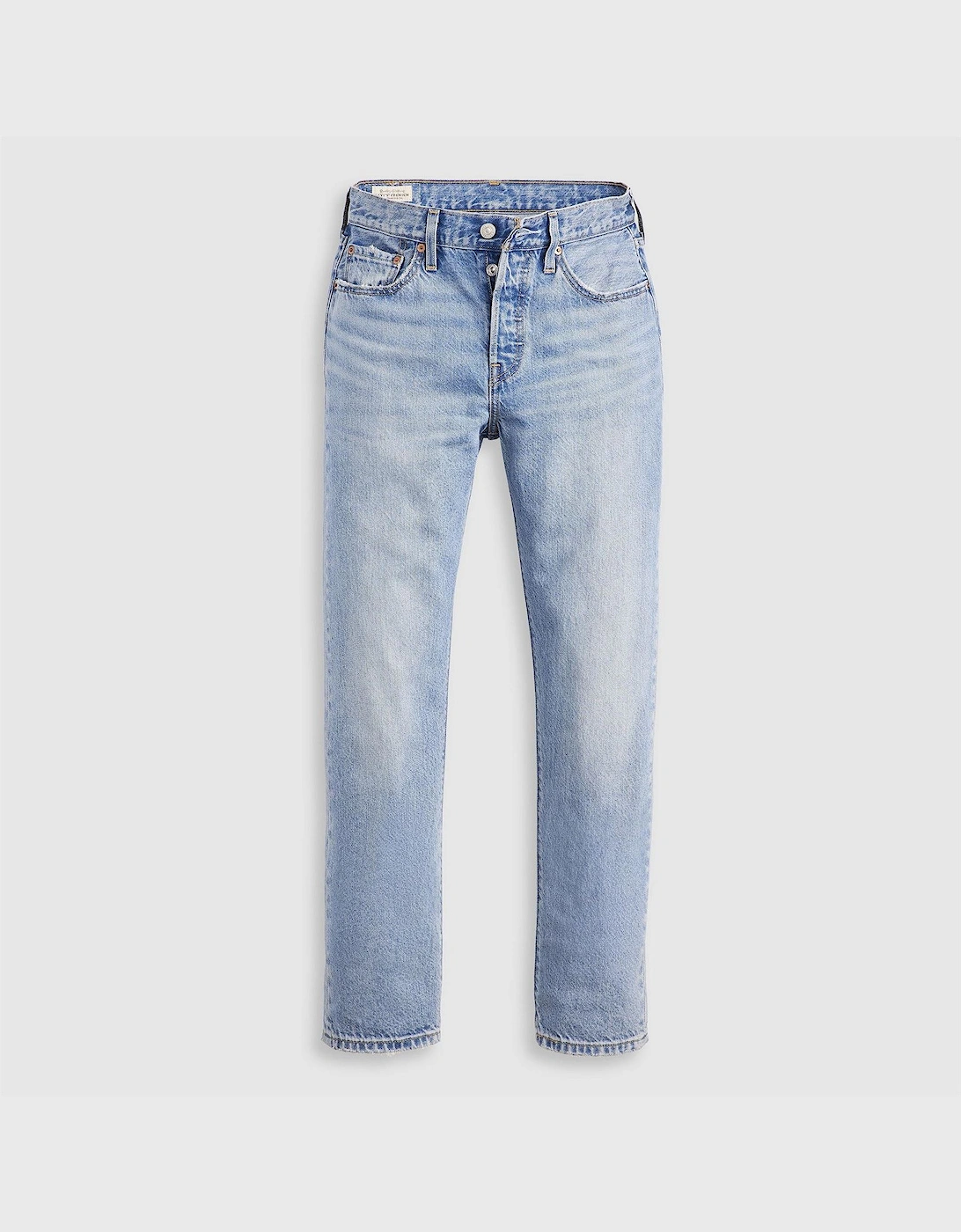 Levis 501 Women's Blue 501 Crop Lightweight Straight Leg Jeans - Size 27 L28