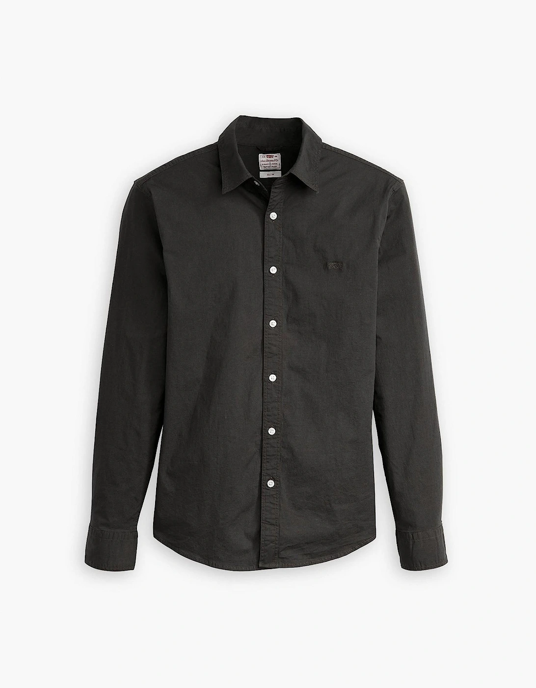 Slim Fit Collared Neck Long Sleeve Shirt
