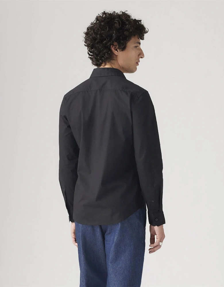 Slim Fit Collared Neck Long Sleeve Shirt