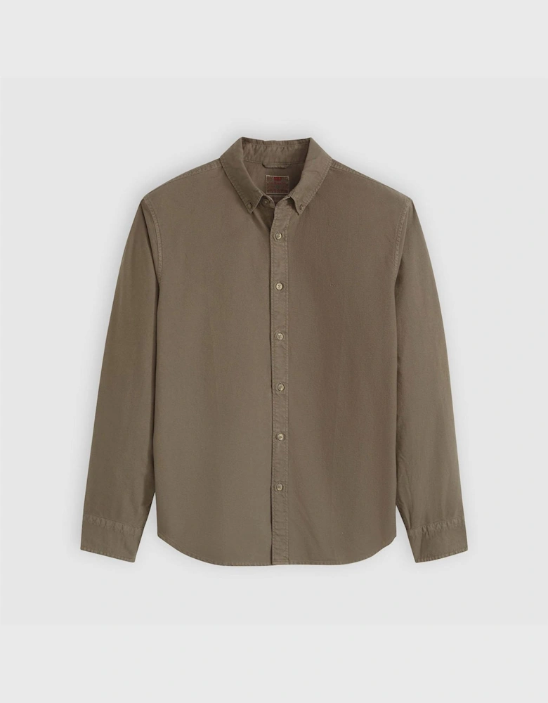 Button Down Collar Long Sleeve Shirt