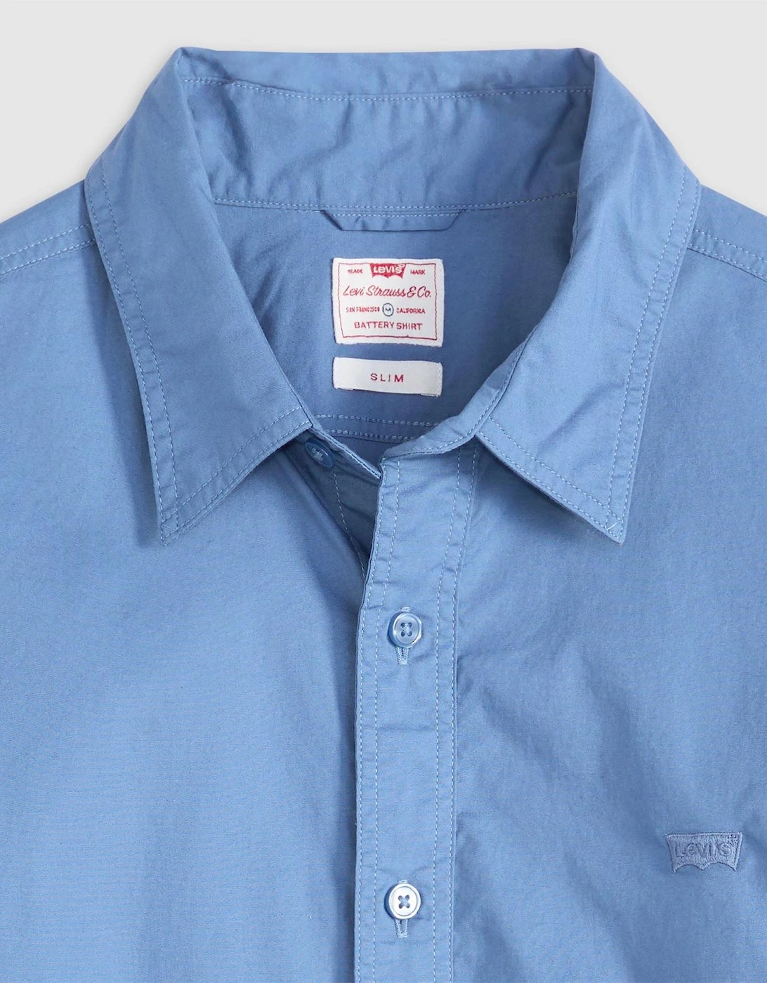 Slim Fit Collared Neck Long Sleeve Shirt
