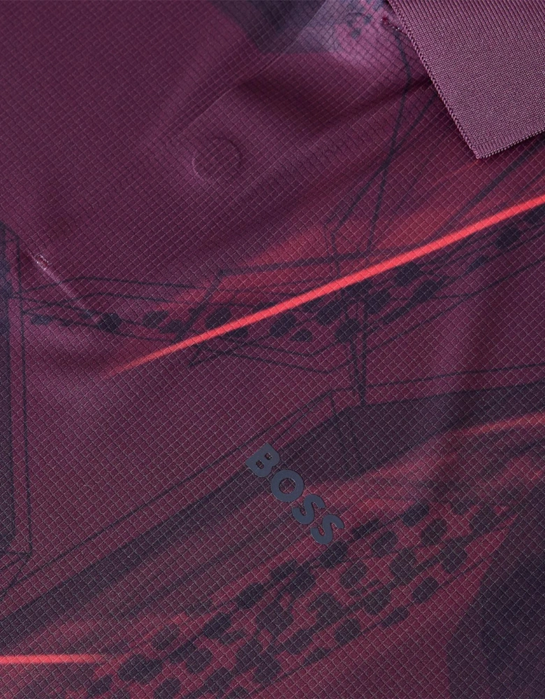 Desert Graphic Collared Neck Short Sleeve Shirt