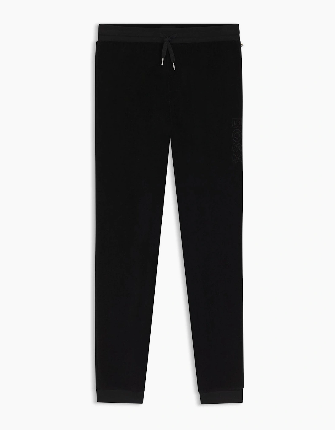 Boss Hugo Boss Men's Velour Solid Patterned Slim Joggers - Black
