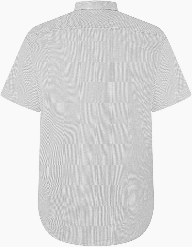 Motion Collared Neck Button Down Collar Short Sleeve Shirt