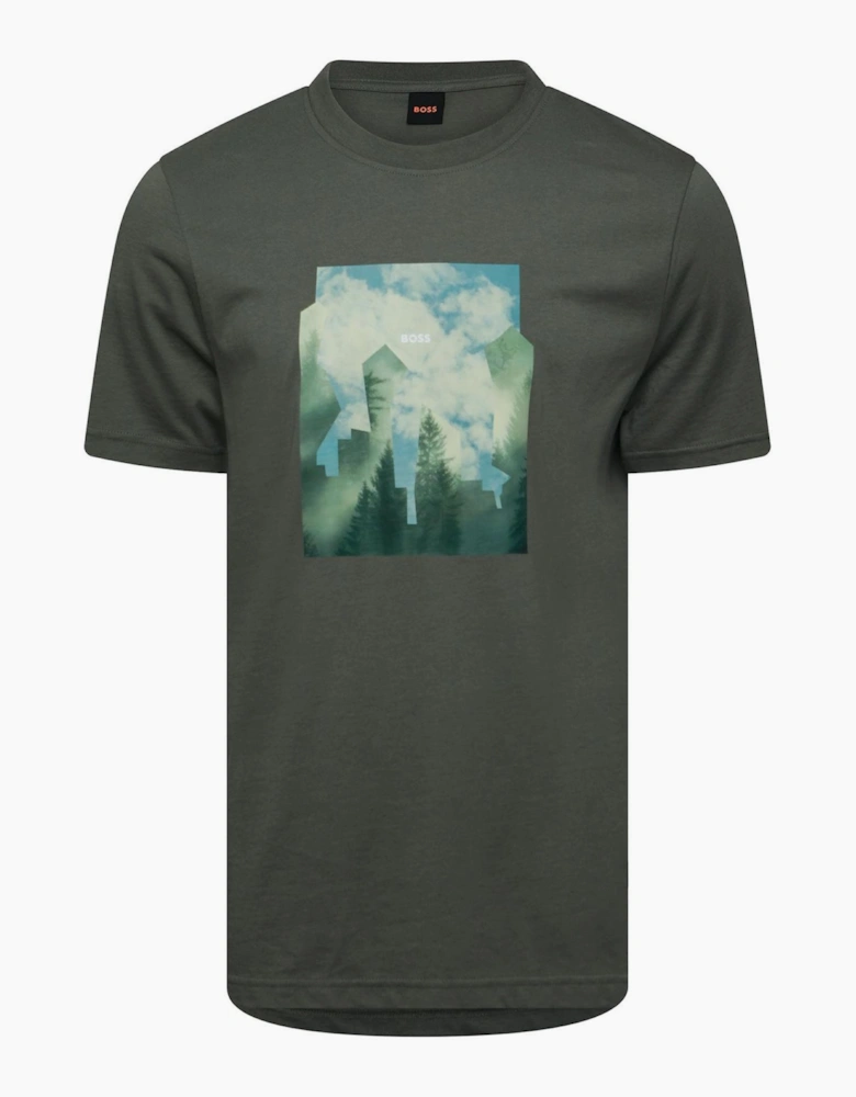 Text Graphic Crew Neck Short Sleeve T-Shirt