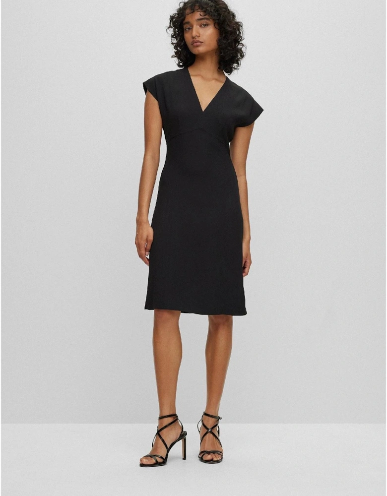 Debrany2 V-Neck Short Sleeve Knee Length Sheath Dress