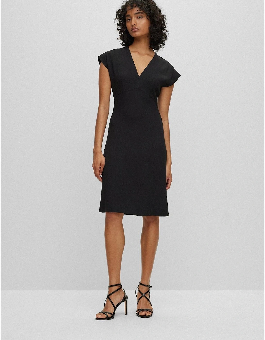 Debrany2 V-Neck Short Sleeve Knee Length Sheath Dress