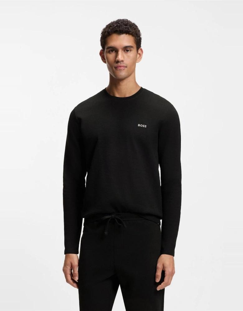 Wordmark Crew Neck Long Sleeve Jersey T-Shirt