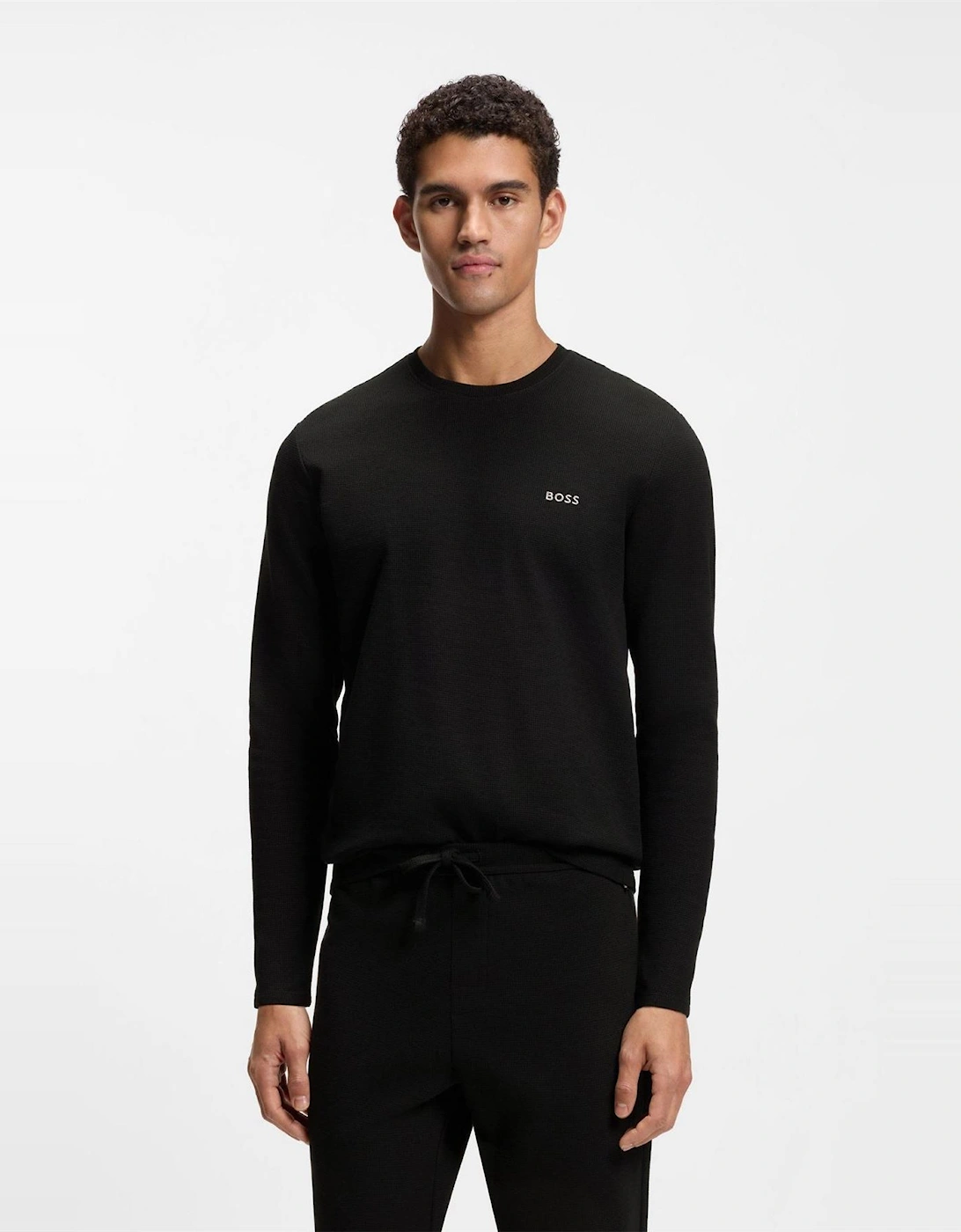 Wordmark Crew Neck Long Sleeve Jersey T-Shirt