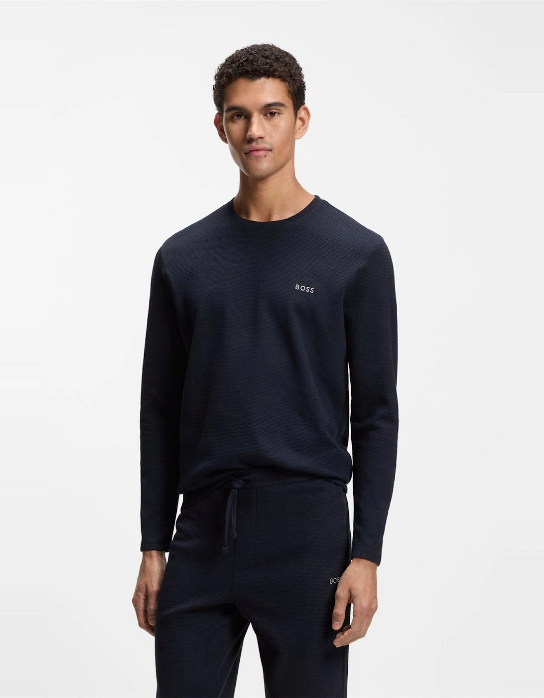 Wordmark Crew Neck Long Sleeve Jersey T-Shirt