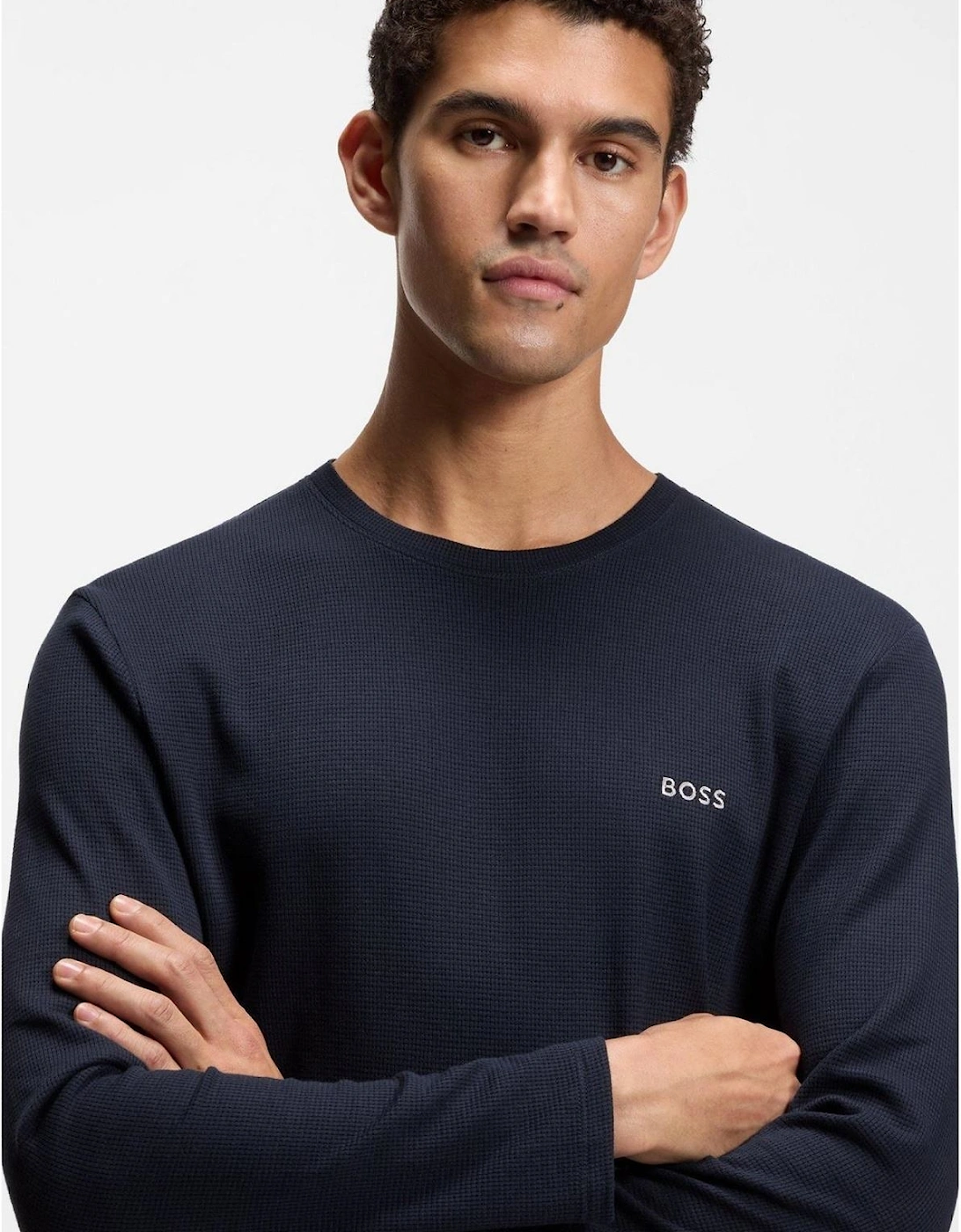 Wordmark Crew Neck Long Sleeve Jersey T-Shirt