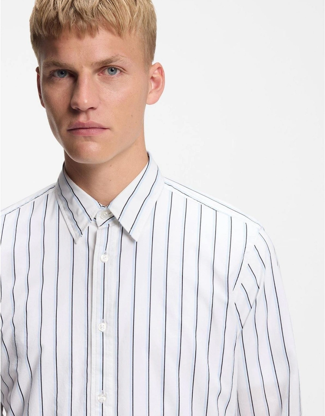 Button Down Collar Collared Neck Long Sleeve Shirt