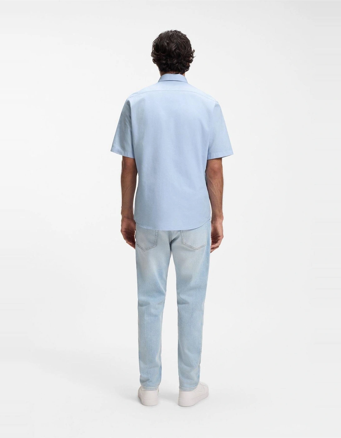Collared Neck Shirt Collar Short Sleeve Regular Fit Shirt