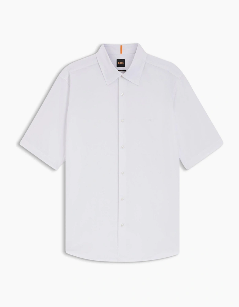 Collared Neck Shirt Collar Short Sleeve Regular Fit Shirt