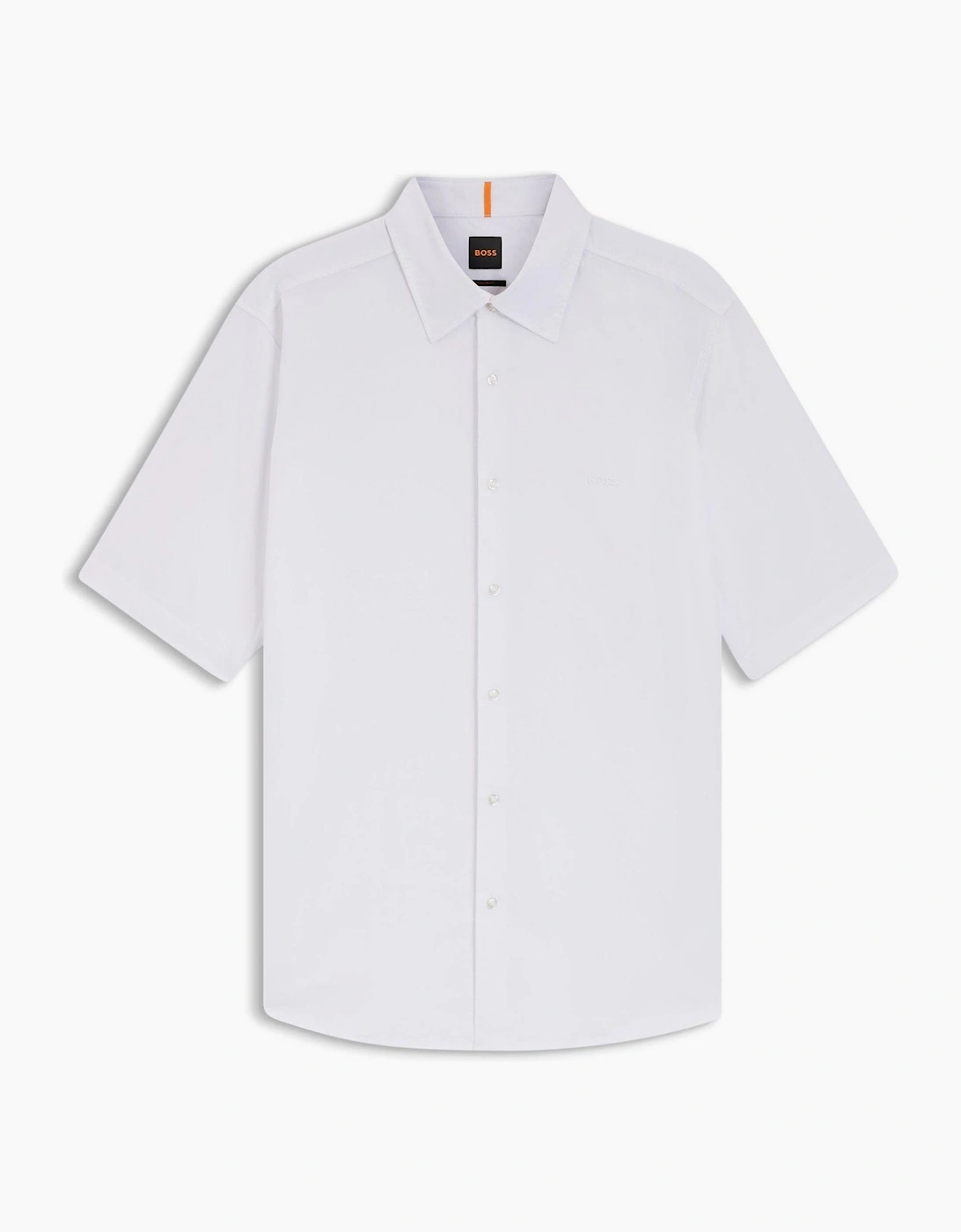 Collared Neck Shirt Collar Short Sleeve Regular Fit Shirt