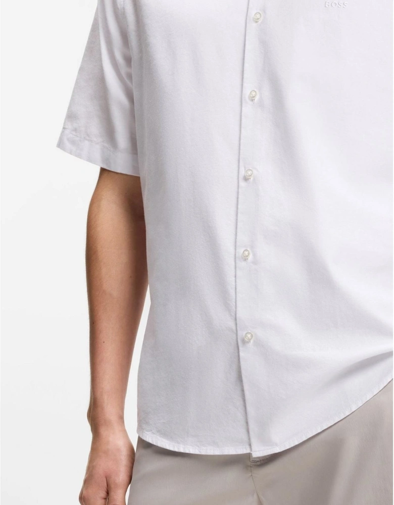 Collared Neck Shirt Collar Short Sleeve Regular Fit Shirt