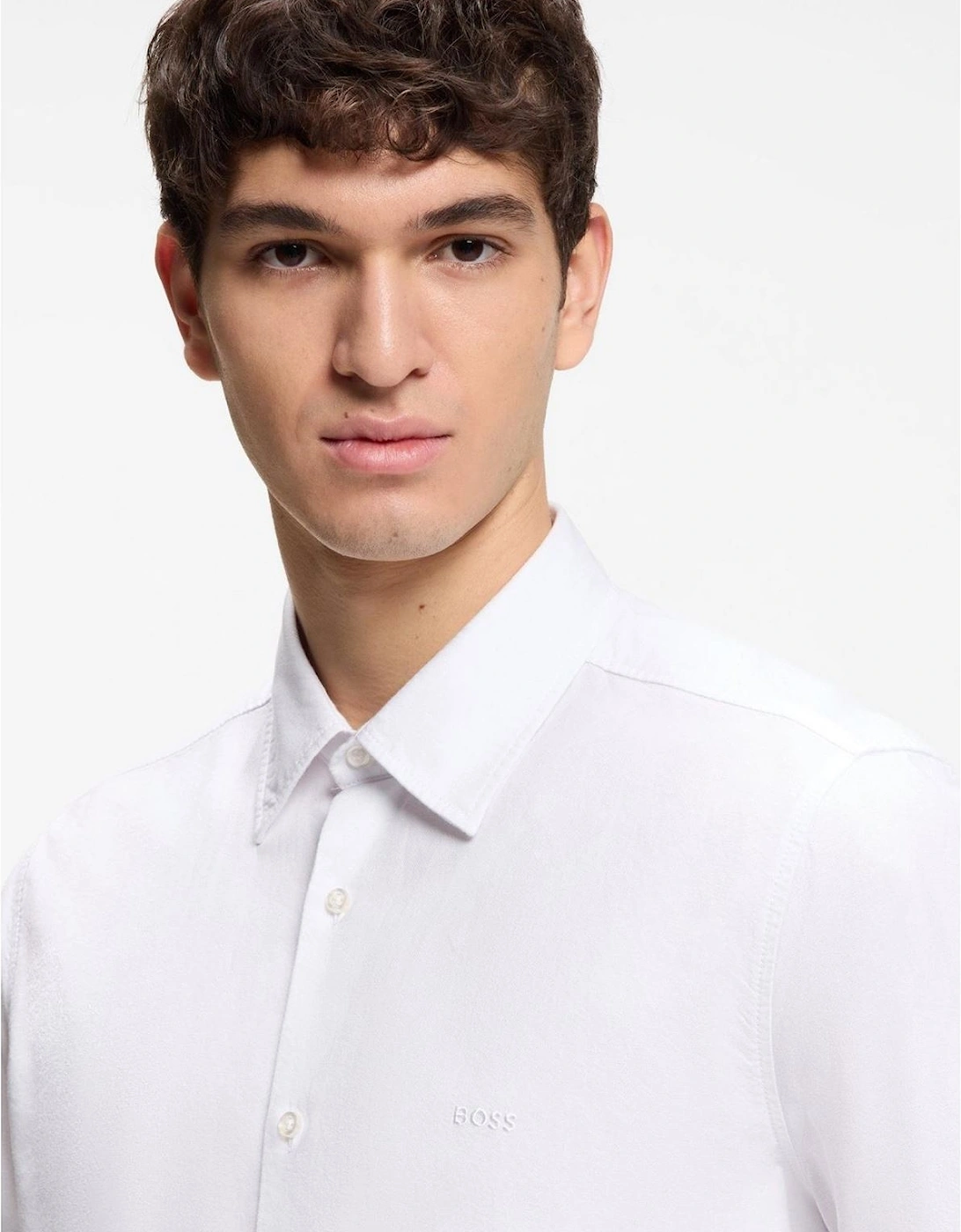Collared Neck Shirt Collar Short Sleeve Regular Fit Shirt