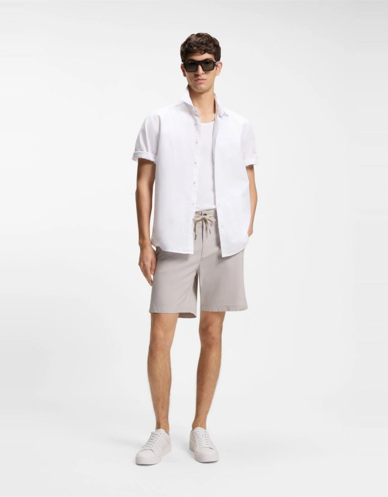 Collared Neck Shirt Collar Short Sleeve Regular Fit Shirt