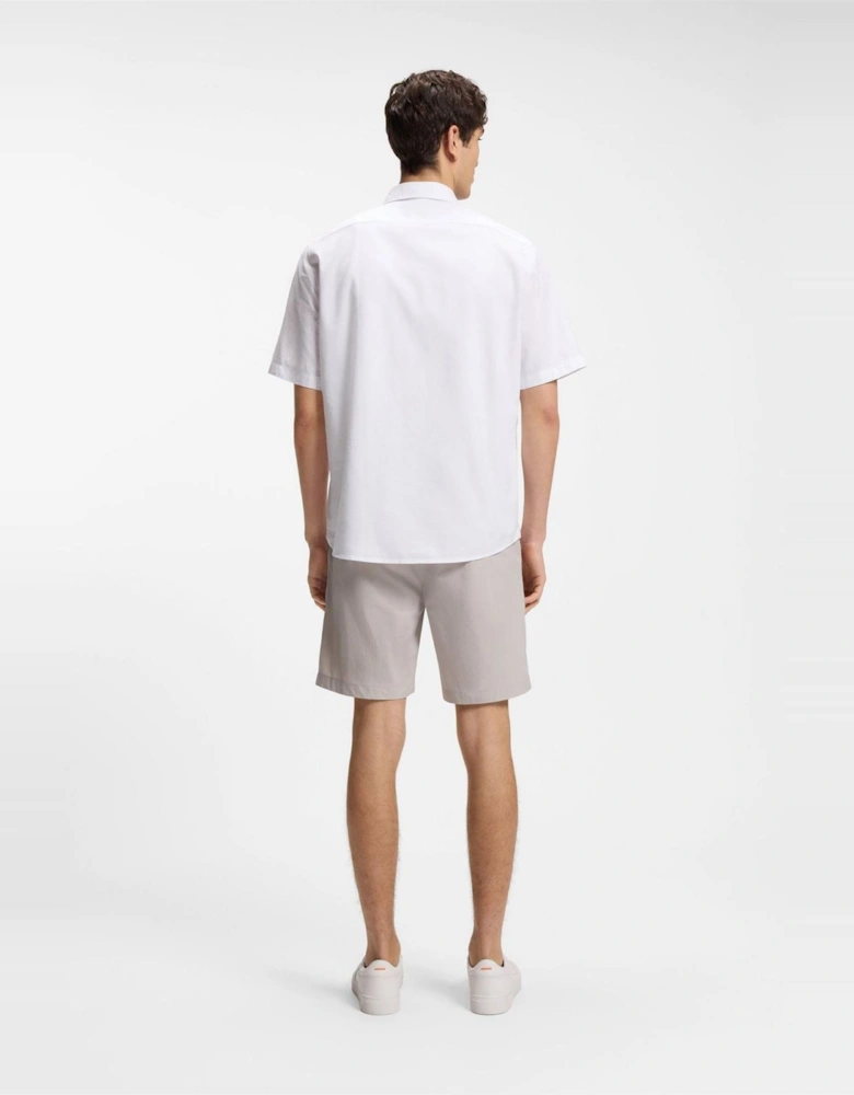 Collared Neck Shirt Collar Short Sleeve Regular Fit Shirt