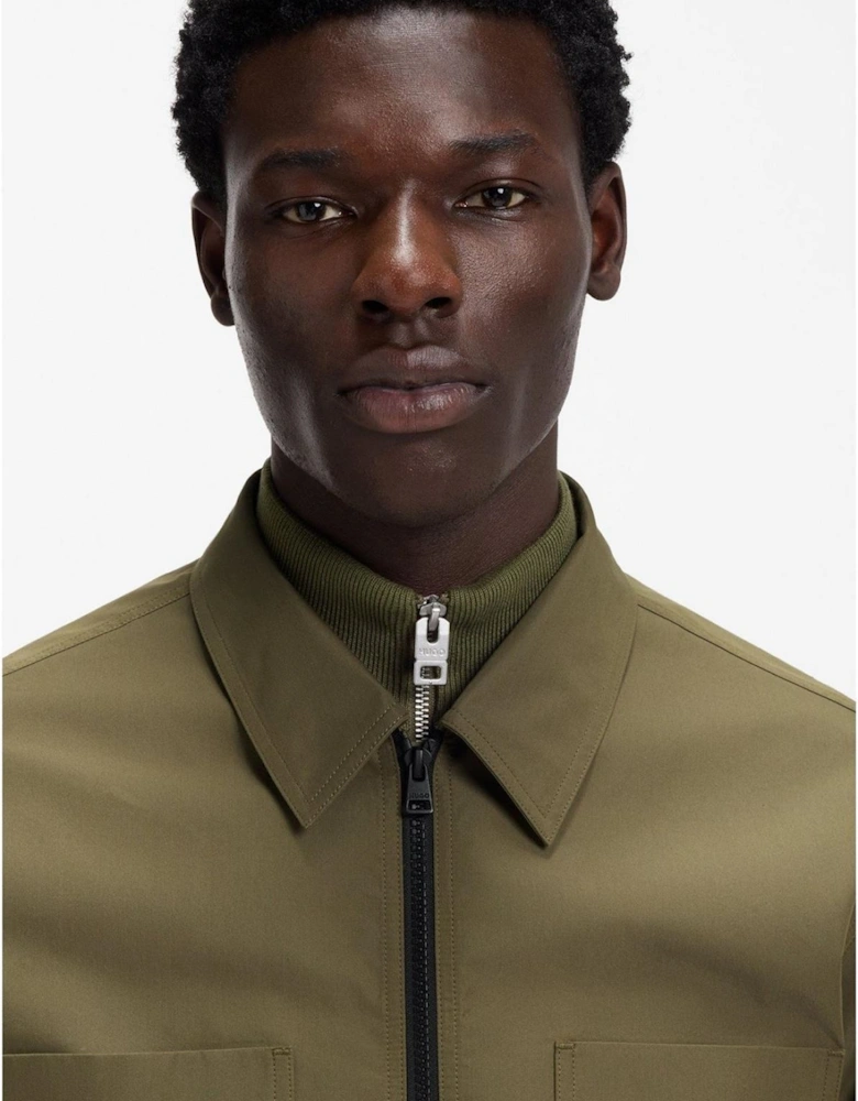 Collared Neck Shirt Collar Long Sleeve Regular Fit Shirt