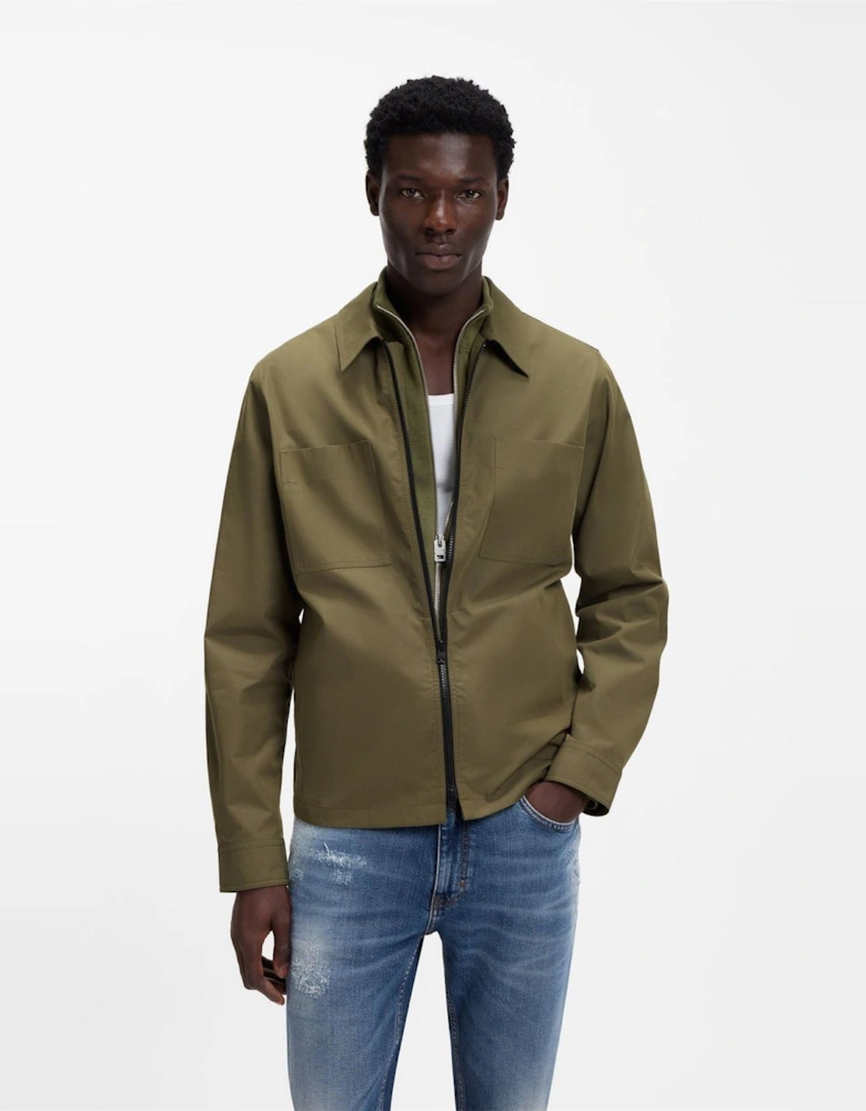 Collared Neck Shirt Collar Long Sleeve Regular Fit Shirt