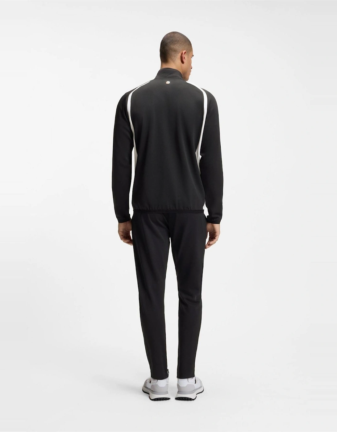 Printed Logo Mock Neck Long Sleeve Sweatshirt