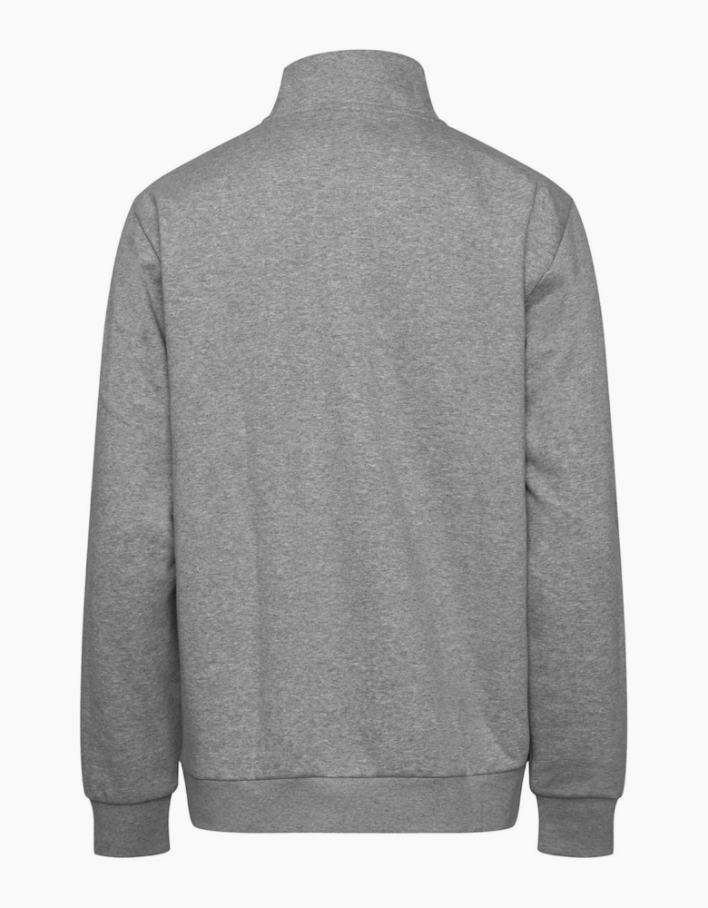 Trefoil Bold Logo Zip Neck Long Sleeve Sweatshirt
