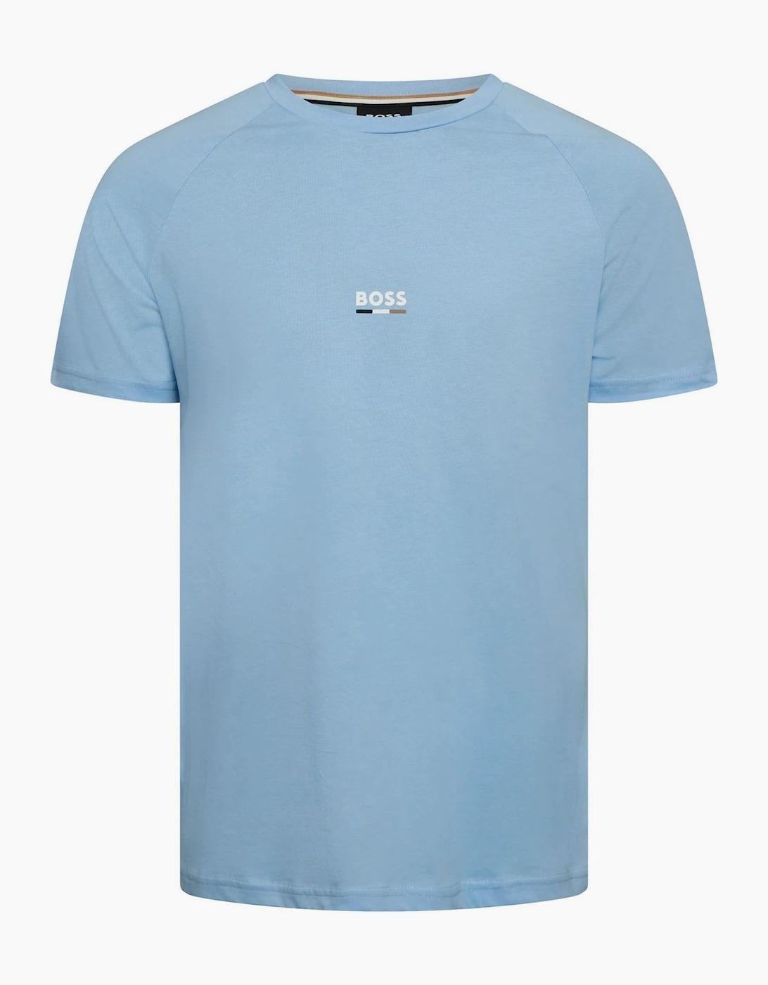 Wordmark Central Logo Crew Neck Raglan Short Sleeve T-Shirt