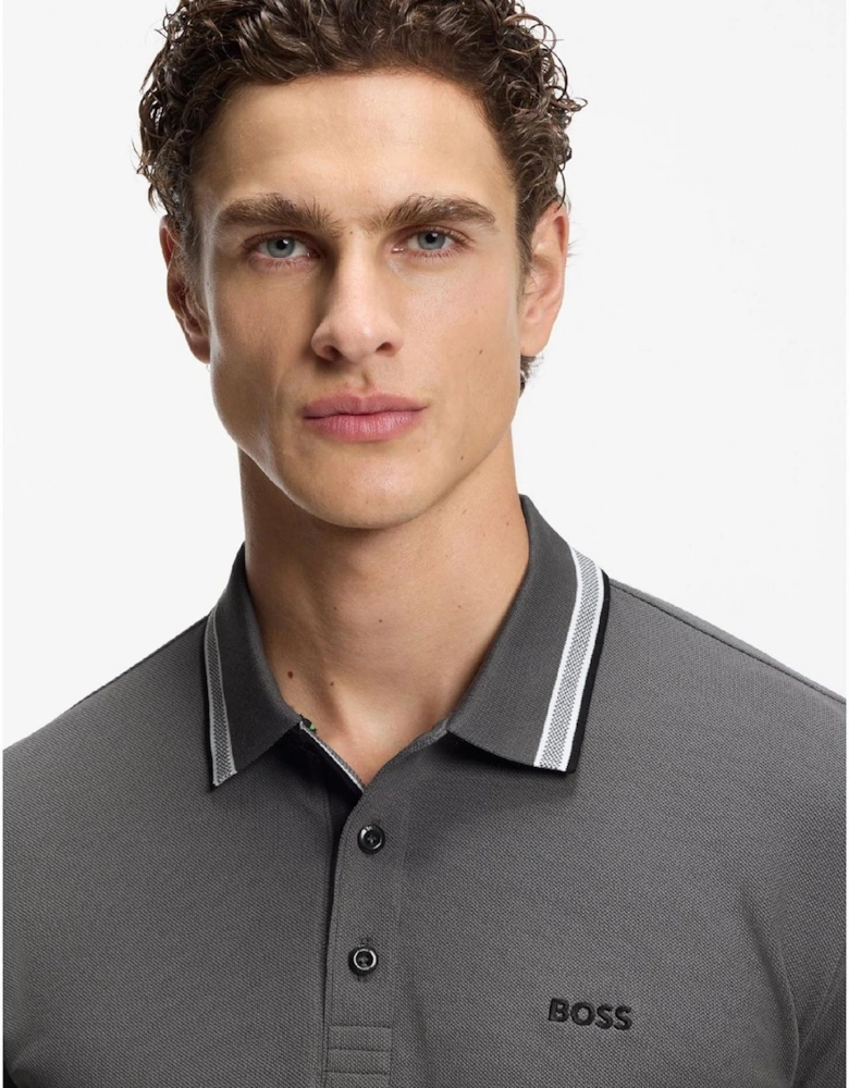 Green Paddy Polo Shirt With Contrast Tipping