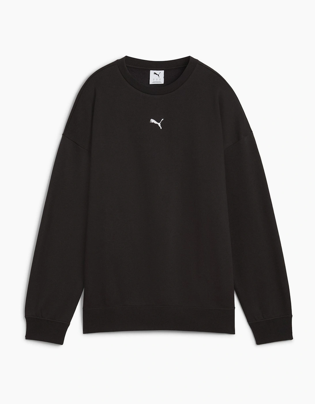 Puma Women's Oversized Sweatshirt - Black - Size, 12 M