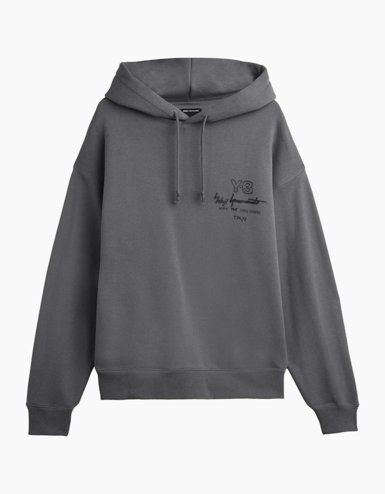 Text Graphic Hooded Neck Oversize Fit Sweatshirt