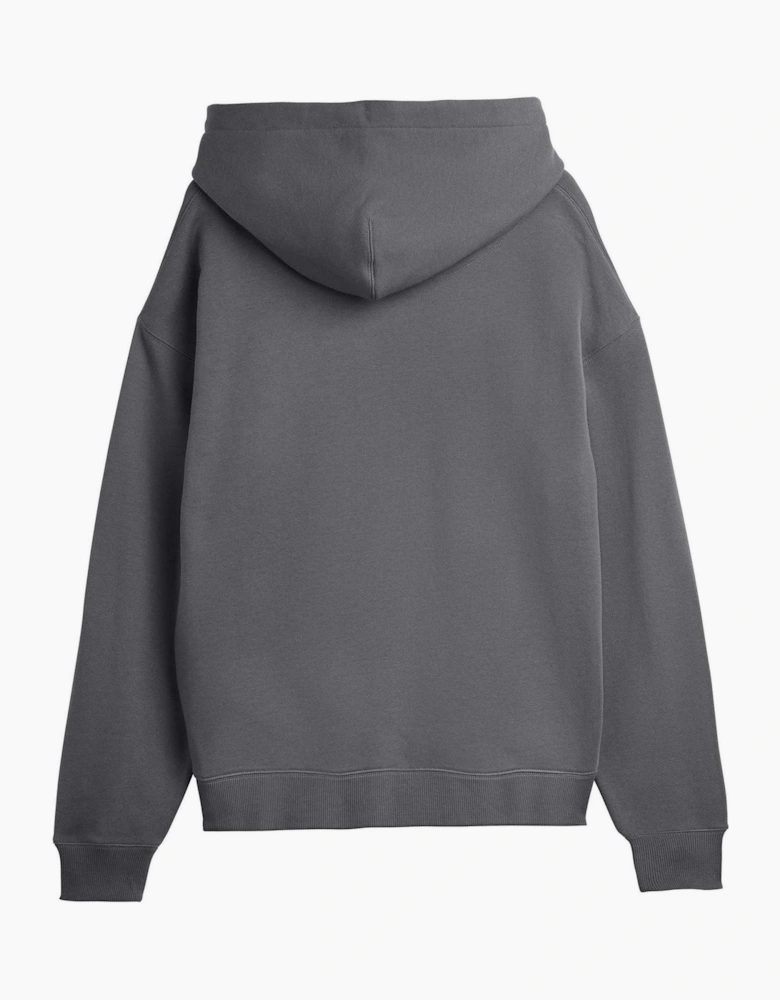Text Graphic Hooded Neck Oversize Fit Sweatshirt