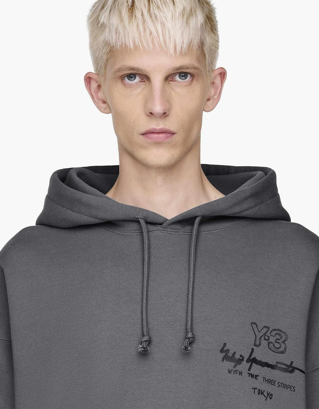 Text Graphic Hooded Neck Oversize Fit Sweatshirt