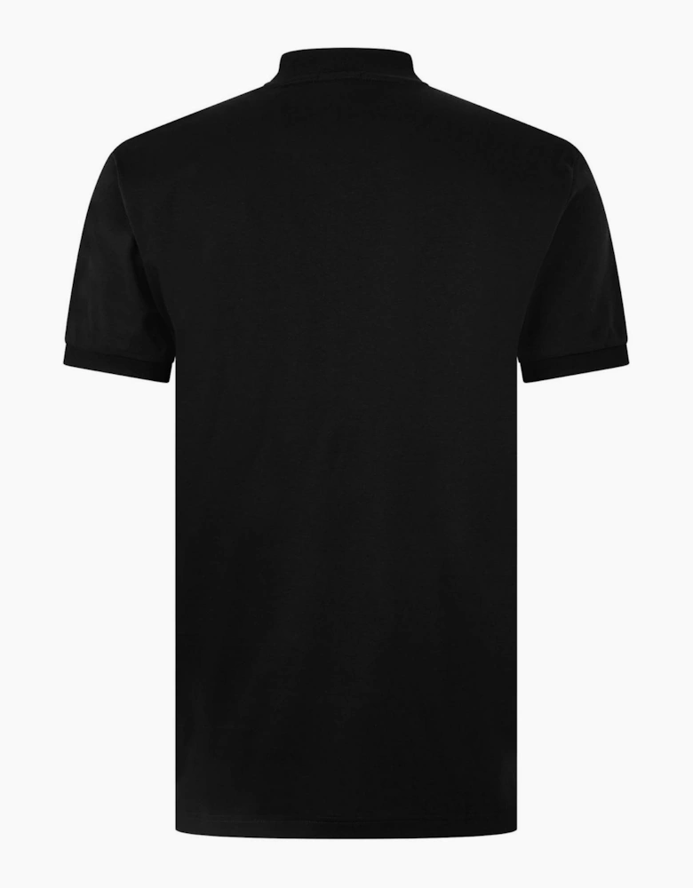 Zip Neck Band Collar Short Sleeve T-Shirt
