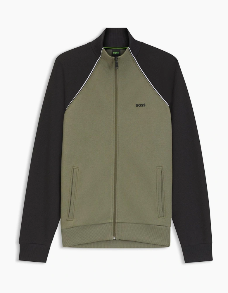 Mock Neck Raglan Sleeve Athletic Sweatshirt