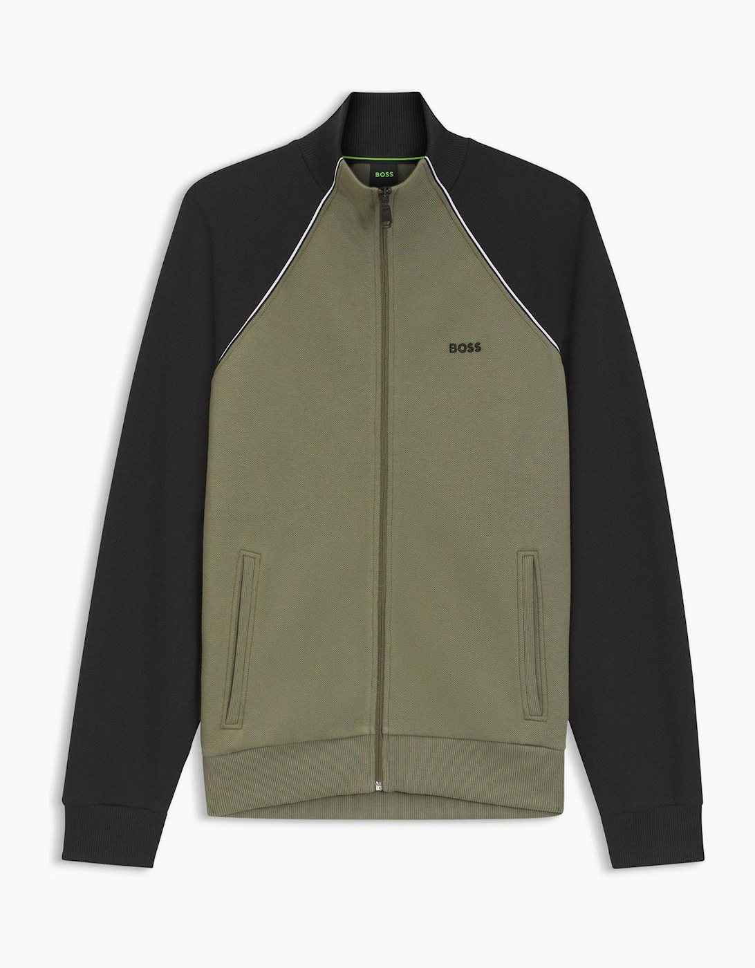 Mock Neck Raglan Sleeve Athletic Sweatshirt