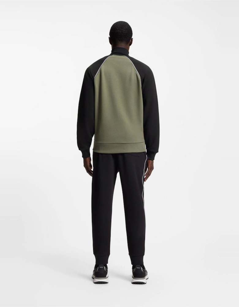 Mock Neck Raglan Sleeve Athletic Sweatshirt