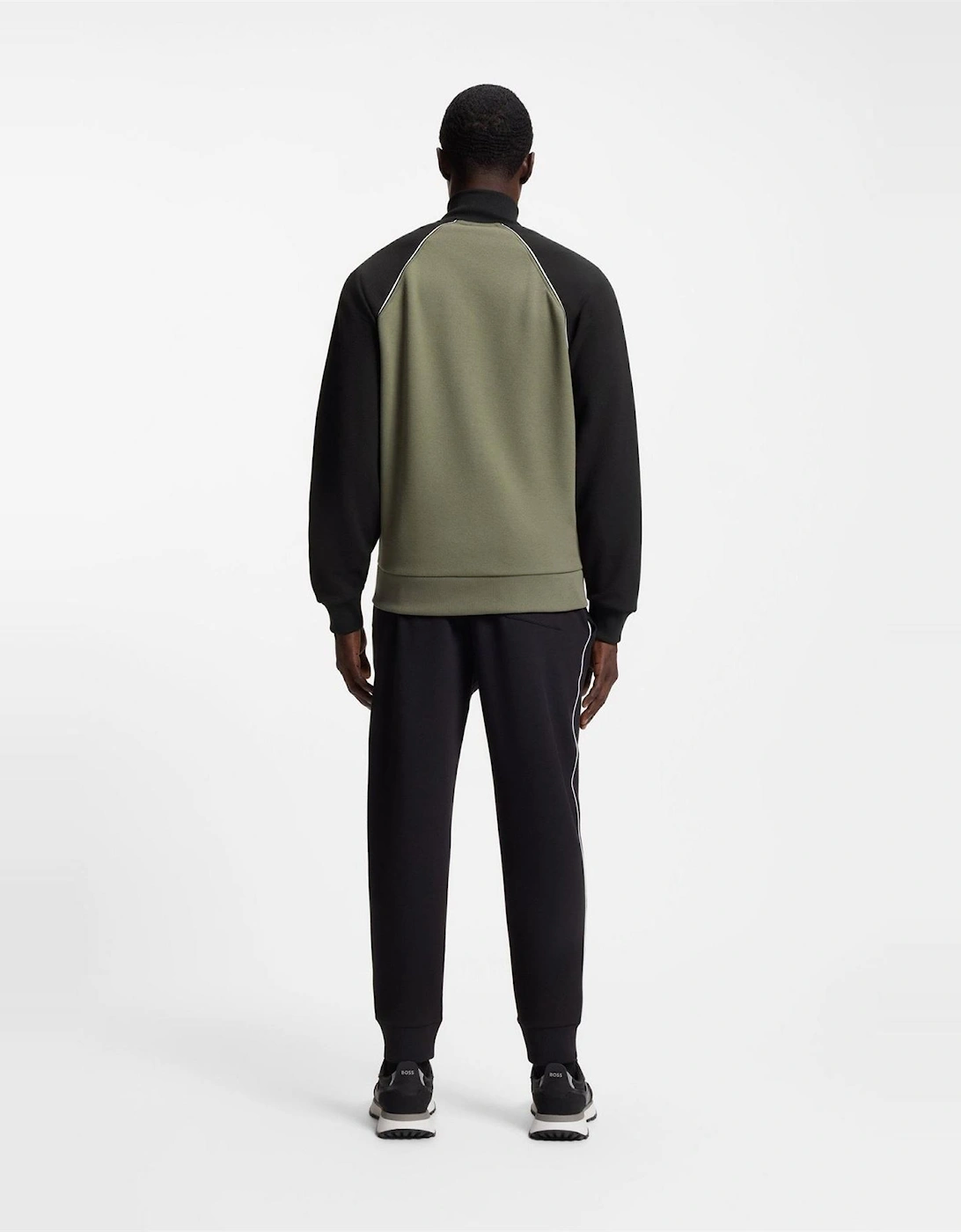 Mock Neck Raglan Sleeve Athletic Sweatshirt