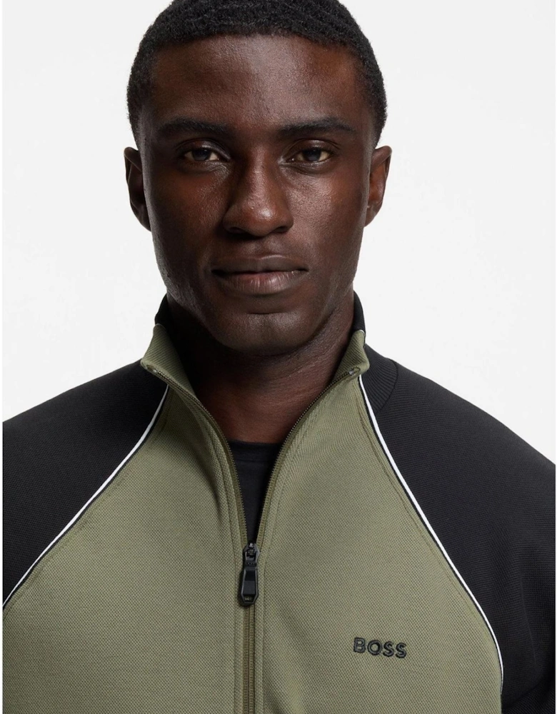 Mock Neck Raglan Sleeve Athletic Sweatshirt