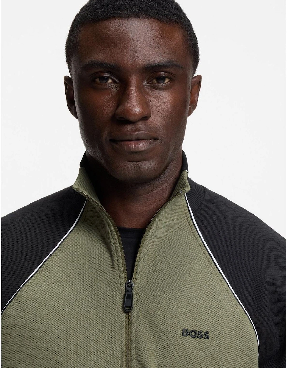 Mock Neck Raglan Sleeve Athletic Sweatshirt