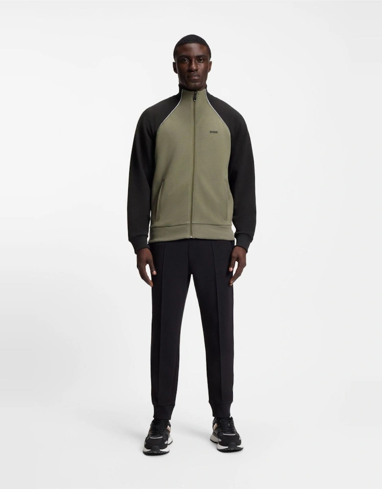Mock Neck Raglan Sleeve Athletic Sweatshirt