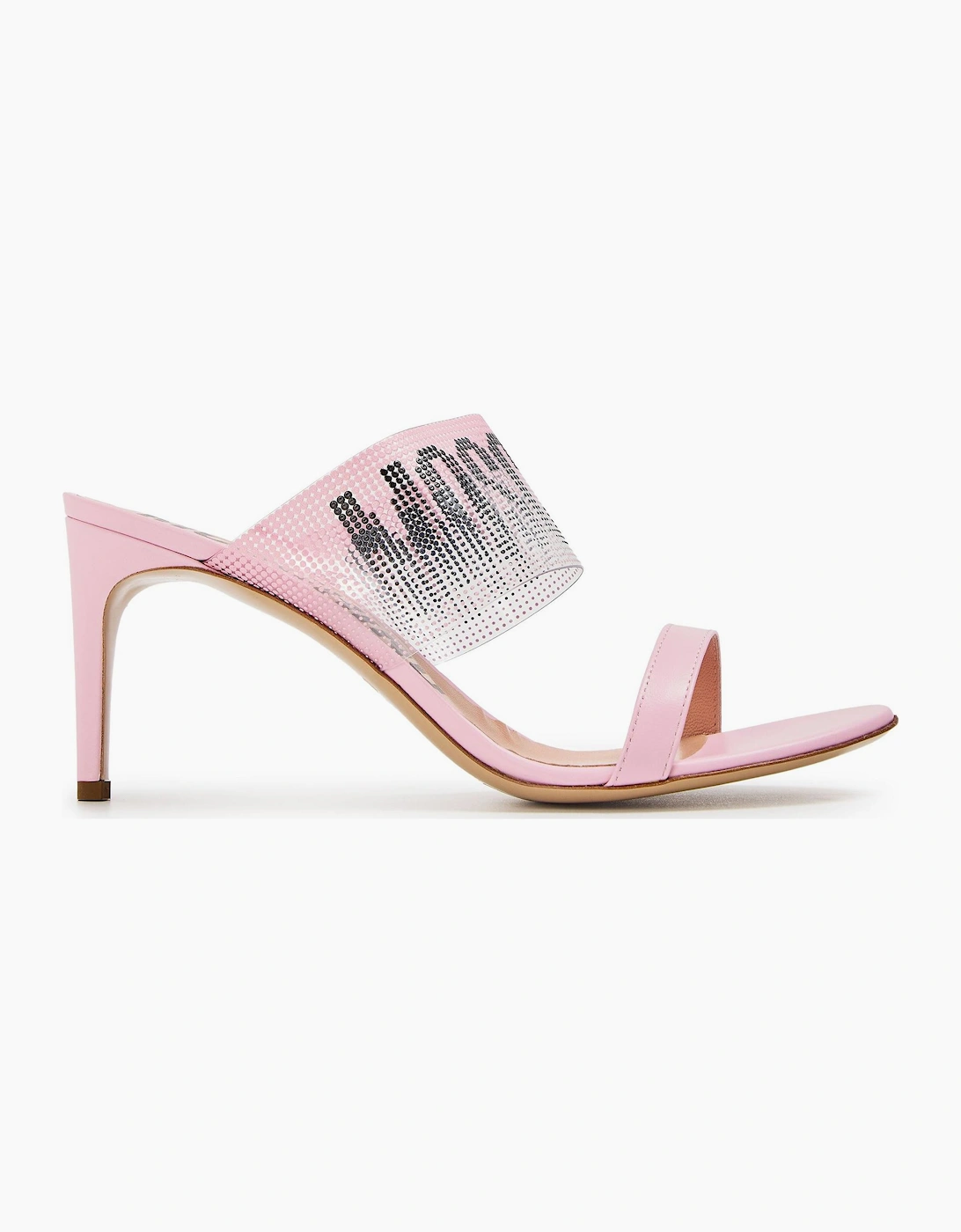 Moschino Women's White Heeled Mules - Size 6.5