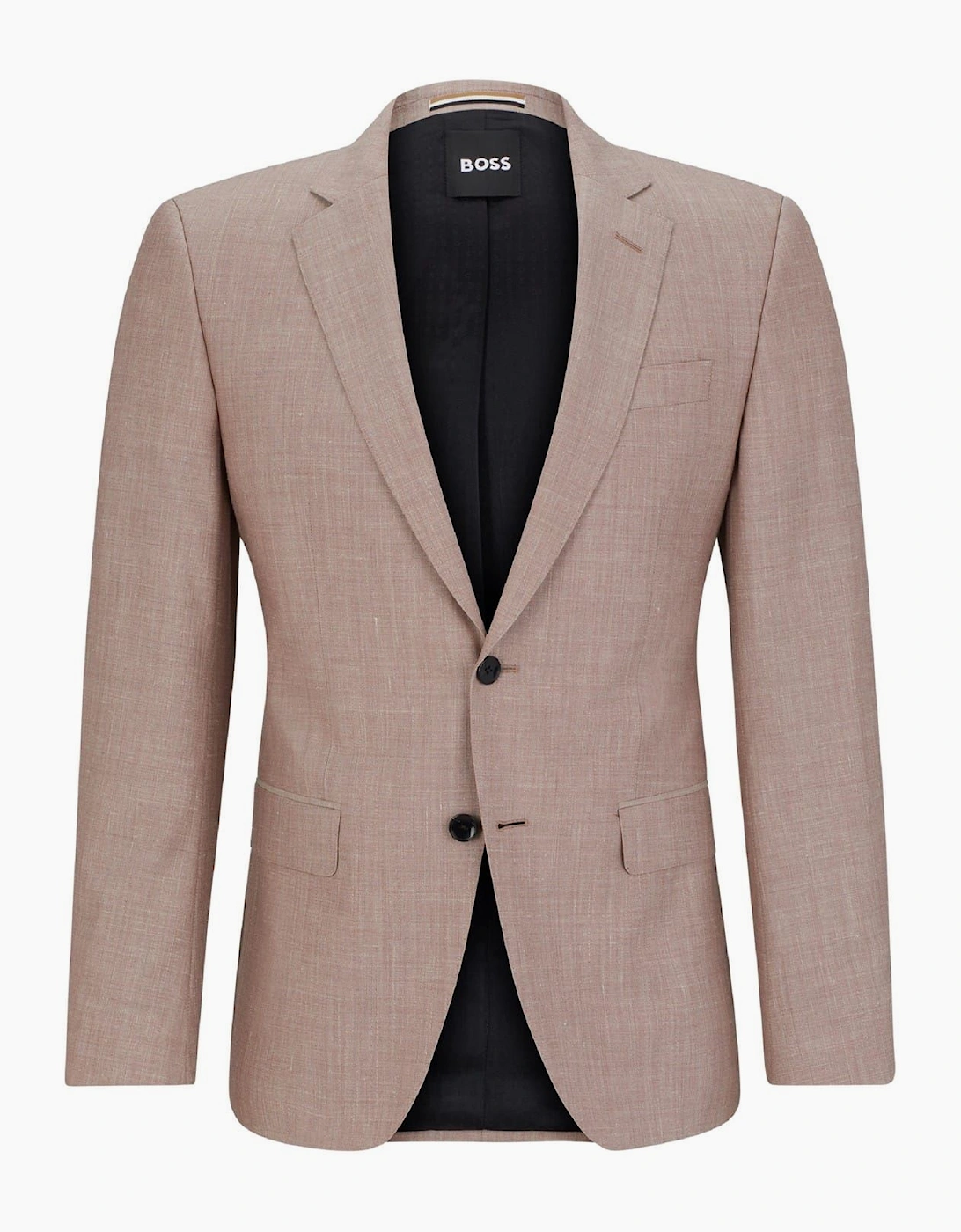 Solid Patterned Notch Collared Blazer