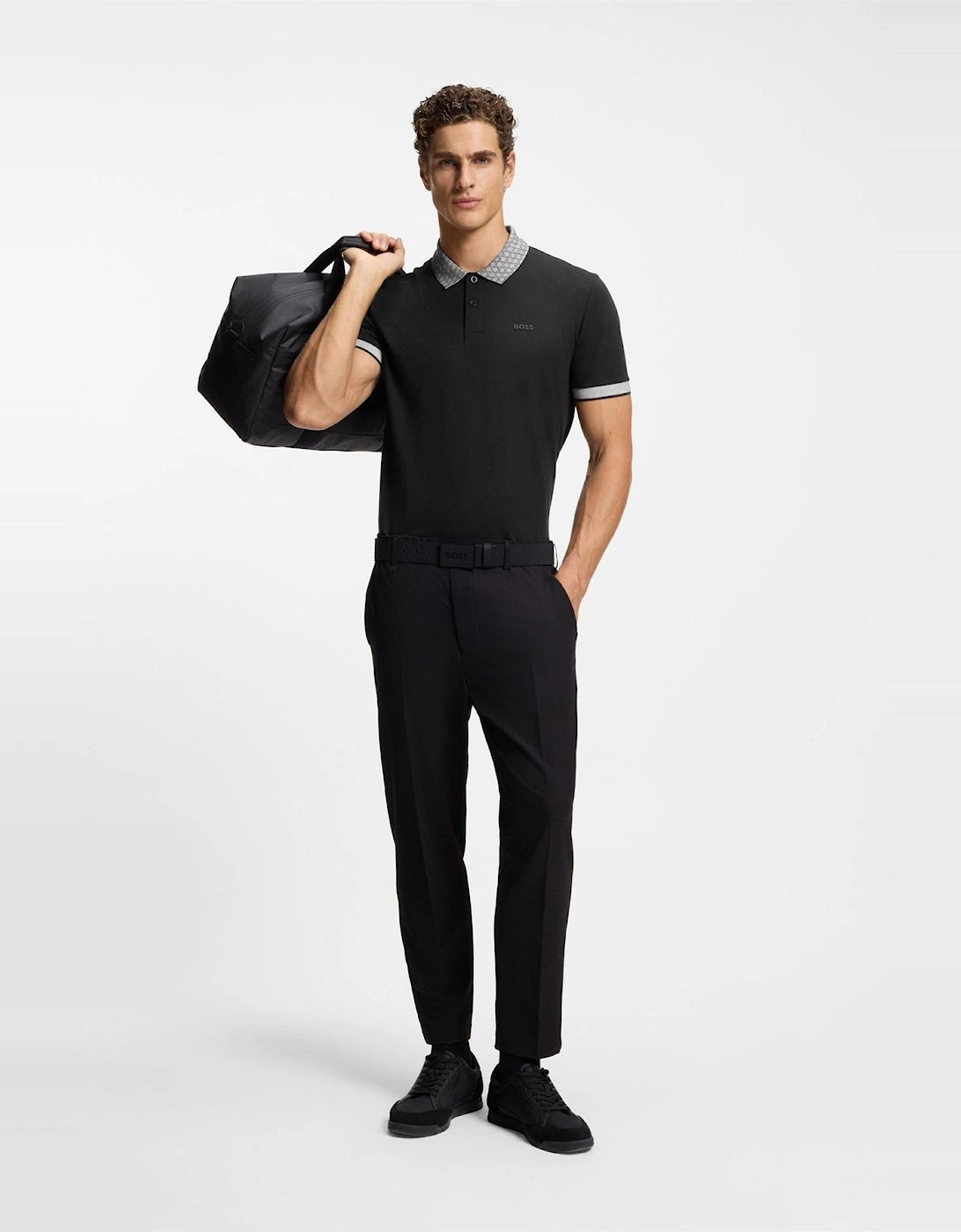 Wordmark Collared Neck Short Sleeve Regular Fit Polo Shirt